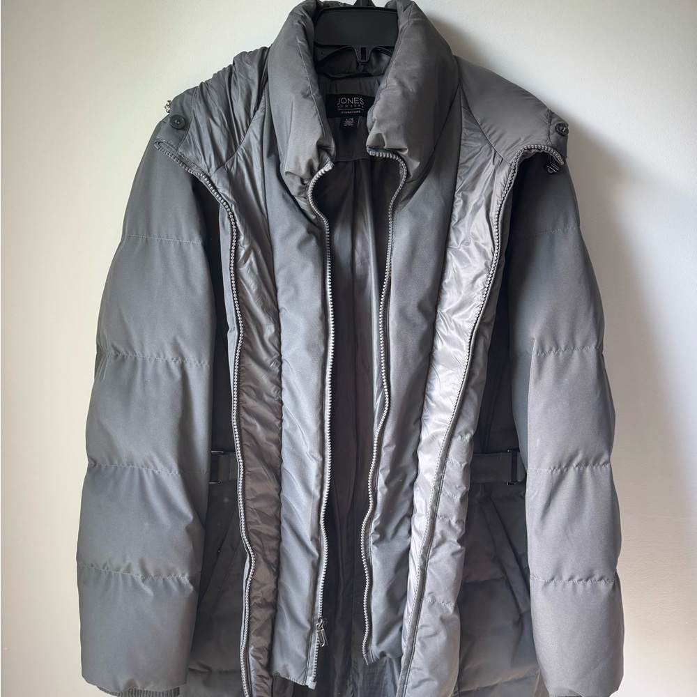 Jones New York Gray Puffer Jacket